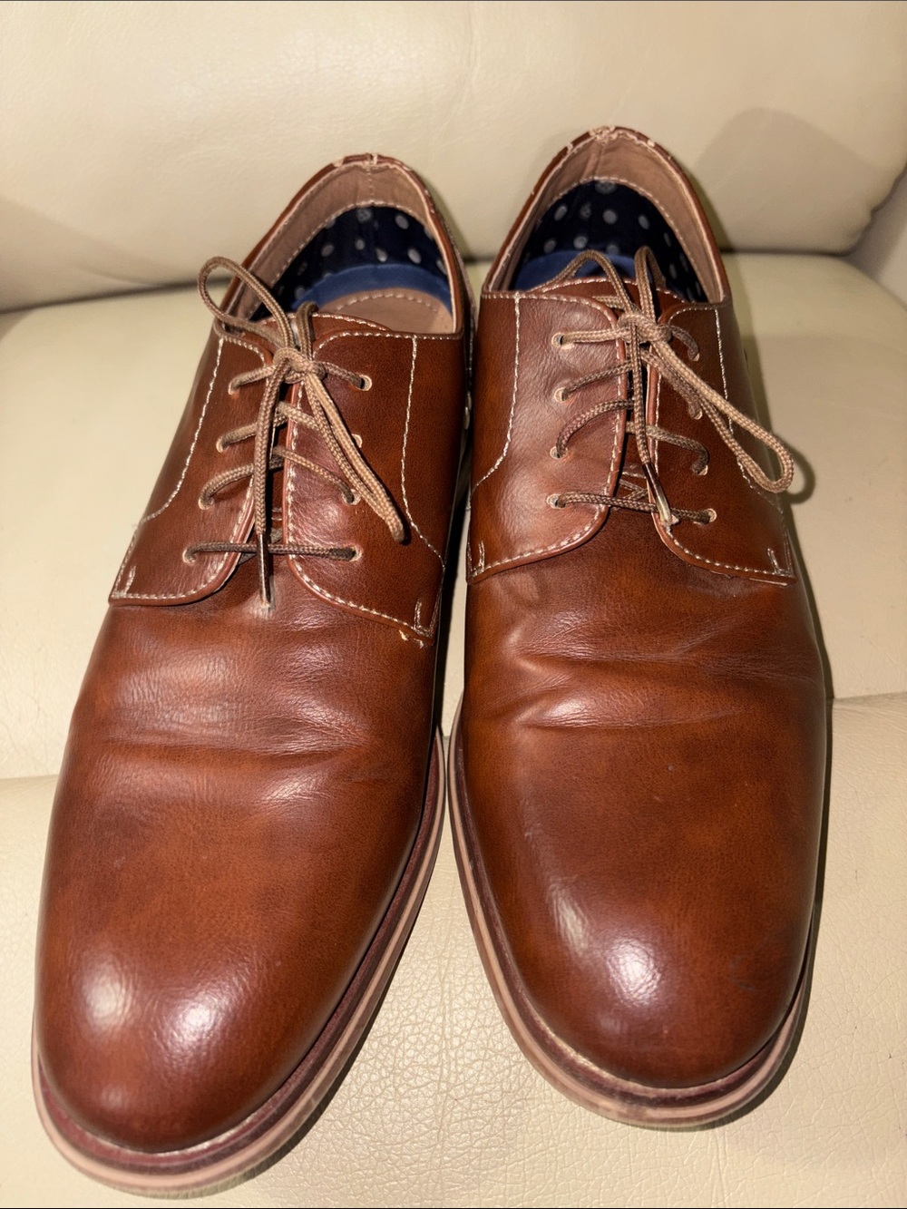 Curt&Larson Men's Brown Leather Derby Shoes - Classic Lace-Up
